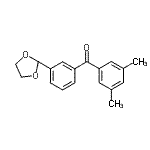 structure of CAS# 898779-45-8, (3,5-Dimethylphenyl)[3-(1,3-dioxolan-2-yl)phenyl]methanone;3,5-dimethyl-3'-(1,3-dioxolan-2-yl)benzophenone