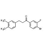 结构式 CAS# 898779-50-5, 1-(4-溴-3-氟苯基)-3-(3,4-二甲基苯基)-1-丙酮