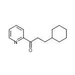 结构式 CAS# 898779-60-7, 3-环己基-1-(2-吡啶基)-1-丙酮