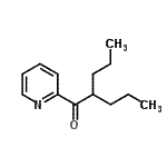 structure of CAS# 898779-72-1, 2-Propyl-1-(2-pyridinyl)-1-pentanone;1-Propylbutyl 2-pyridyl ketone