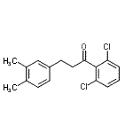结构式 CAS# 898779-93-6, 1-(2,6-二氯苯基)-3-(3,4-二甲基苯基)-1-丙酮