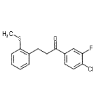结构式 CAS# 898780-10-4, 1-(4-氯-3-氟苯基)-3-[2-(甲硫基)苯基]-1-丙酮