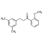 structure of CAS# 898780-14-8, 3-(3,5-Dimethylphenyl)-1-(2-methoxyphenyl)-1-propanone;3-(3,5-dimethylphenyl)-2'-methoxypropiophenone