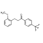 结构式 CAS# 898780-28-4, 3-[2-(甲硫基)苯基]-1-[4-(三氟甲基)苯基]-1-丙酮