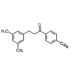 structure of CAS# 898780-29-5, 4-[3-(3,5-Dimethylphenyl)propanoyl]benzonitrile;4'-cyano-3-(3,5-dimethylphenyl)propiophenone