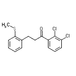 结构式 CAS# 898780-43-3, 1-(2,3-二氯苯基)-3-[2-(甲硫基)苯基]-1-丙酮