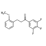 结构式 CAS# 898780-63-7, 3-[2-(甲硫基)苯基]-1-(3,4,5-三氟苯基)-1-丙酮