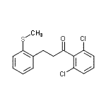 结构式 CAS# 898780-65-9, 1-(2,6-二氯苯基)-3-[2-(甲硫基)苯基]-1-丙酮