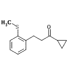 结构式 CAS# 898780-67-1, 1-环丙基-3-[2-(甲硫基)苯基]-1-丙酮