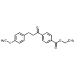 structure of CAS# 898780-97-7, Ethyl 4-{3-[4-(methylsulfanyl)phenyl]propanoyl}benzoate;4'-carboethoxy-3-(4-thiomethylphenyl)propiophenone
