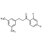 结构式 CAS# 898781-10-7, 1-(2,4-二氟苯基)-3-(3,5-二甲基苯基)-1-丙酮