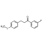 结构式 CAS# 898781-15-2, 1-(3-氟苯基)-3-[4-(甲硫基)苯基]-1-丙酮