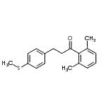 结构式 CAS# 898781-30-1, 1-(2,6-二甲基苯基)-3-[4-(甲硫基)苯基]-1-丙酮