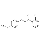 structure of CAS# 898781-48-1, 1-(2-Chlorophenyl)-3-[4-(methylsulfanyl)phenyl]-1-propanone;2'-chloro-3-(4-thiomethylphenyl)propiophenone