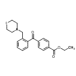 structure of CAS# 898781-64-1, Ethyl 4-[2-(4-thiomorpholinylmethyl)benzoyl]benzoate;4'-carboethoxy-2-thiomorpholinomethyl benzophenone