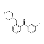structure of CAS# 898781-78-7, (3-Fluorophenyl)[2-(4-thiomorpholinylmethyl)phenyl]methanone;3'-fluoro-2-thiomorpholinomethyl benzophenone