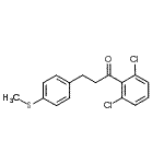 结构式 CAS# 898781-85-6, 1-(2,6-二氯苯基)-3-[4-(甲硫基)苯基]-1-丙酮