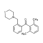 structure of CAS# 898781-88-9, (2,6-Dimethylphenyl)[2-(4-thiomorpholinylmethyl)phenyl]methanone;2,6-dimethyl-2'-thiomorpholinomethyl benzophenone