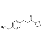 structure of CAS# 898781-89-0, 1-Cyclobutyl-3-[4-(methylsulfanyl)phenyl]-1-propanone;cyclobutyl 2-(4-thiomethylphenyl)ethyl ketone