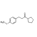 structure of CAS# 898781-91-4, 1-Cyclopentyl-3-[4-(methylsulfanyl)phenyl]-1-propanone;cyclopentyl 2-(4-thiomethylphenyl)ethyl ketone
