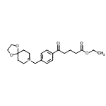 structure of CAS# 898782-07-5, Ethyl 5-[4-(1,4-dioxa-8-azaspiro[4.5]dec-8-ylmethyl)phenyl]-5-oxopentanoate;ethyl 5-[<wbr>4-[8-(1,4<wbr>-dioxa-8-<wbr>azaspiro[<wbr>4.5]decyl<wbr>)methyl]p<wbr>henyl]-5-<wbr>oxovalera<wbr>te