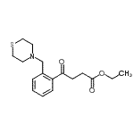 结构式 CAS# 898782-60-0, 乙基4-氧代-4-[2-(4-硫代吗啉基甲基)苯基]丁酸酯