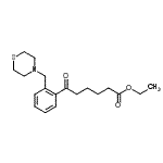 结构式 CAS# 898782-64-4, 乙基6-氧代-6-[2-(4-硫代吗啉基甲基)苯基]己酸酯