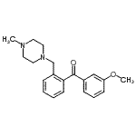 structure of CAS# 898782-78-0, (3-Methoxyphenyl){2-[(4-methyl-1-piperazinyl)methyl]phenyl}methanone;3'-methoxy-2-(4-methylpiperazinomethyl) benzophenone