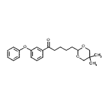 结构式 CAS# 898782-94-0, 5-(5,5-二甲基-1,3-二恶烷-2-基)-1-(3-苯氧基苯基)-1-戊酮
