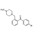 structure of CAS# 898783-03-4, (4-Bromophenyl){2-[(4-methyl-1-piperazinyl)methyl]phenyl}methanone;4'-bromo-2-(4-methylpiperazinomethyl) benzophenone
