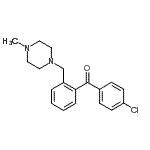 structure of CAS# 898783-07-8, (4-Chlorophenyl){2-[(4-methyl-1-piperazinyl)methyl]phenyl}methanone;4'-chloro-2-(4-methylpiperazinomethyl) benzophenone