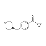 structure of CAS# 898783-28-3, Cyclopropyl[4-(4-thiomorpholinylmethyl)phenyl]methanone;cyclopropyl 4-(thiomorpholinomethyl)phenyl ketone
