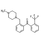 structure of CAS# 898783-35-2, {2-[(4-Methyl-1-piperazinyl)methyl]phenyl}[2-(trifluoromethyl)phenyl]methanone;2-(4-methylpiperazinomethyl)-2'-trifluoromethylbenzophenone