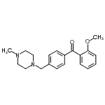 structure of CAS# 898783-46-5, (2-Methoxyphenyl){4-[(4-methyl-1-piperazinyl)methyl]phenyl}methanone;2-methoxy-4'-(4-methylpiperazinomethyl) benzophenone