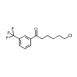 structure of CAS# 898783-58-9, 6-Chloro-1-[3-(trifluoromethyl)phenyl]-1-hexanone;6-chloro-1-oxo-1-(3-trifluoromethylphenyl)hexane