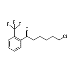 structure of CAS# 898783-66-9, 6-Chloro-1-[2-(trifluoromethyl)phenyl]-1-hexanone;6-chloro-1-oxo-1-(2-trifluoromethylphenyl)hexane