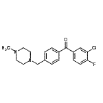 structure of CAS# 898783-85-2, (3-Chloro-4-fluorophenyl){4-[(4-methyl-1-piperazinyl)methyl]phenyl}methanone;3-chloro-4-fluoro-4'-(4-methylpiperazinomethyl) benzophenone
