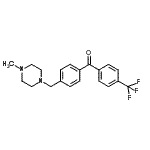 structure of CAS# 898783-95-4, {4-[(4-Methyl-1-piperazinyl)methyl]phenyl}[4-(trifluoromethyl)phenyl]methanone;4-(4-methylpiperazinomethyl)-4'-trifluoromethylbenzophenone