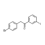 structure of CAS# 898783-96-5, 2-(4-Bromophenyl)-1-(3-iodophenyl)ethanone;2-(4-Bromophenyl)-3'-iodoacetophenone