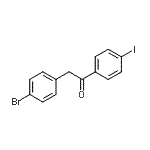 structure of CAS# 898783-98-7, 2-(4-Bromophenyl)-1-(4-iodophenyl)ethanone;2-(4-bromophenyl)-4'-iodoacetophenone