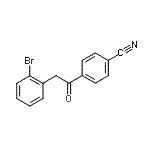 structure of CAS# 898784-11-7, 4-[(2-Bromophenyl)acetyl]benzonitrile;2-(2-Bromophenyl)-4'-cyanoacetophenone;MFCD02260722