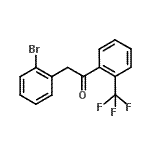 structure of CAS# 898784-16-2, 2-(2-Bromophenyl)-1-[2-(trifluoromethyl)phenyl]ethanone;2-(2-bromophenyl)-2'-trifluoromethylacetophenone