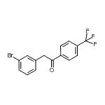 structure of CAS# 898784-21-9, 2-(3-Bromophenyl)-1-[4-(trifluoromethyl)phenyl]ethanone;2-(3-bromophenyl)-4'-trifluoromethylacetophenone