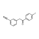 structure of CAS# 898784-39-9, 3-[2-(4-Iodophenyl)-2-oxoethyl]benzonitrile;2-(3-Cyanophenyl)-4'-iodoacetophenone