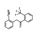 structure of CAS# 898784-45-7, 2-{2-Oxo-2-[2-(trifluoromethyl)phenyl]ethyl}benzonitrile;2-(2-cyanophenyl)-2'-trifluoromethylacetophenone