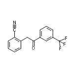 structure of CAS# 898784-47-9, 2-{2-Oxo-2-[3-(trifluoromethyl)phenyl]ethyl}benzonitrile;2-(2-cyanophenyl)-3'-trifluoromethylacetophenone