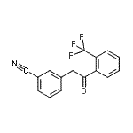structure of CAS# 898784-51-5, 3-{2-Oxo-2-[2-(trifluoromethyl)phenyl]ethyl}benzonitrile;2-(3-cyanophenyl)-2'-trifluoromethylacetophenone