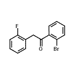 structure of CAS# 898784-61-7, 1-(2-Bromophenyl)-2-(2-fluorophenyl)ethanone;1-(2-bromophenyl)-2-(2-fluorophenyl)ethan-1-one;2'-Bromo-2-(2-fluorophenyl)acetophenone
