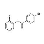 structure of CAS# 898784-65-1, 1-(4-Bromophenyl)-2-(2-fluorophenyl)ethanone;4'-Bromo-2-(2-fluorophenyl)acetophenone;MFCD02260758