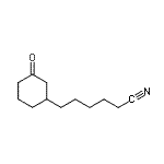 structure of CAS# 898784-97-9, 6-(3-Oxocyclohexyl)hexanenitrile;6-(3-Oxocyclohexyl)hexanenitrile